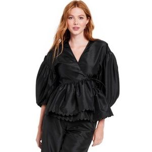 Kika Vargas for Target Black Wrap Top, XS